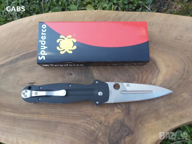 Сгъваем нож Spyderco Schempp Euro Edge, снимка 2 - Ножове - 49641700