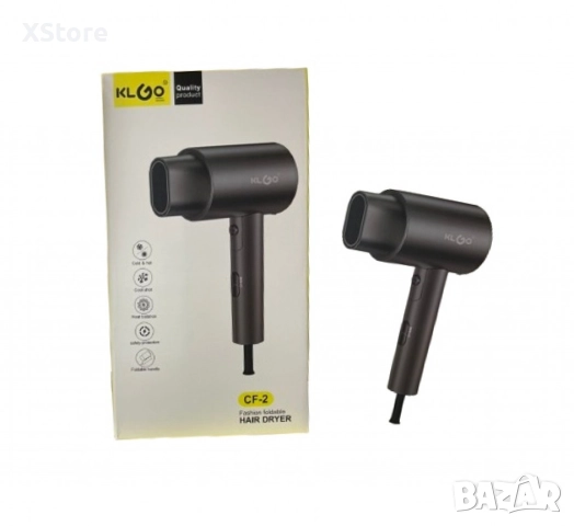 Сешоар за коса със сгъваема дръжка KLGO CF-2, снимка 4 - Сешоари - 52593596