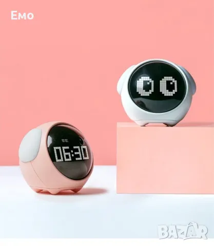 Емоджи часовник-аларма с голям цифров дисплей, снимка 4 - Друга електроника - 48410424