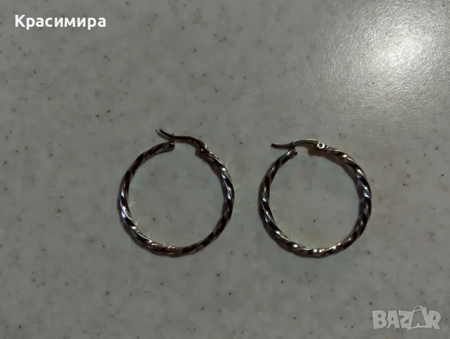 Обеци от медицинска стомана , снимка 2 - Обеци - 49693302