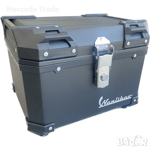 Куфар за мотор Mercado Trade, 45л., Водоустойчив, Черен