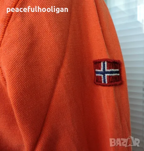 NAPAPIJRI Mens Graphic Long Sleeve Casual Polo Shirt Size L, снимка 4 - Блузи - 47651629