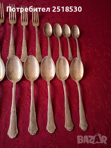 Антикварни посребрени прибори, снимка 3 - Антикварни и старинни предмети - 53494647