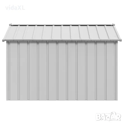 vidaXL Къща за кучета с покрив 113x153x101 cm Поцинкована стомана, снимка 3 - За кучета - 56147580