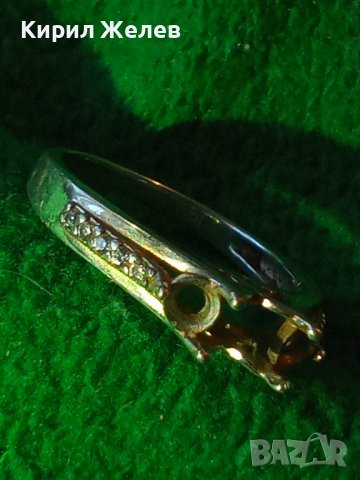 СТАР СРЕБЪРЕН ПРЪСТЕН СРЕБРО 925 с ГНЕЗДА за ИНКРУСТИРАНЕ на 3 СКЪПОЦЕННИ КАМЪЧЕТА 28765, снимка 11 - Пръстени - 37268785