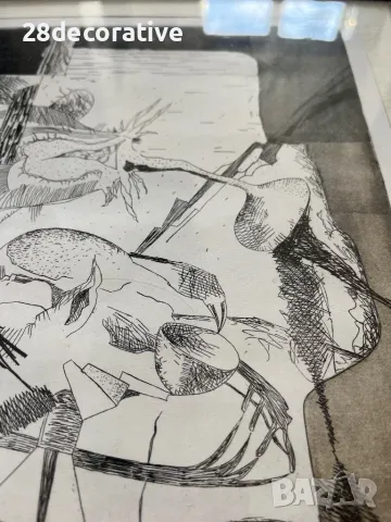 Картина Александър Пеев 1999г. Графика, снимка 3 - Картини - 48057882