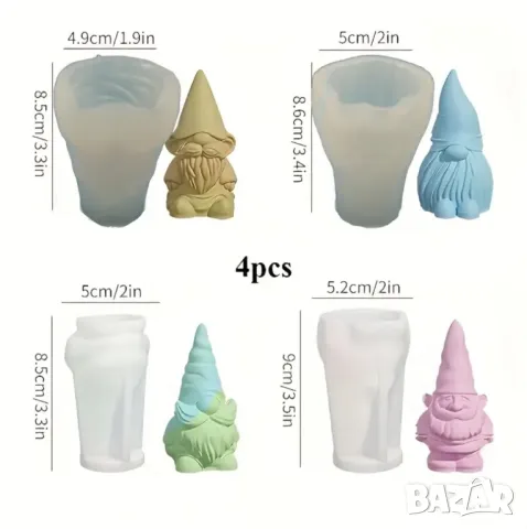 Молдове к-т 4 броя гномчета , снимка 4 - Форми - 49991318