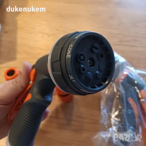 Комплект от 2 градински пистолети с 8 режима на водна струя, с конектори за маркуч, снимка 9 - Градински инструменти - 52373532