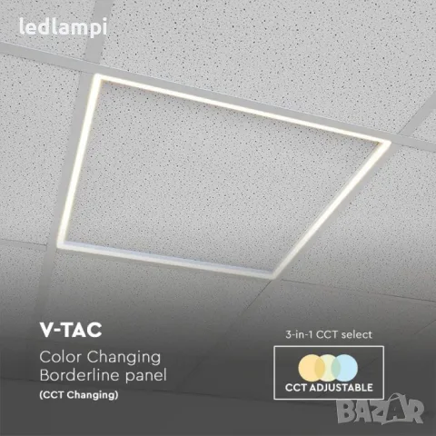 LED Панел-Рамка 48W 595x595mm 3в1 CCT, снимка 2 - Лед осветление - 18217278