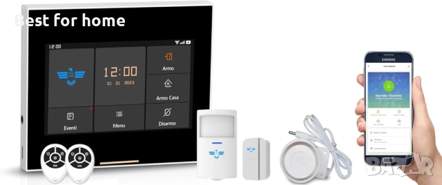 Безжична домашна аларма WiFi за крадци със сензори за врати и прозорци