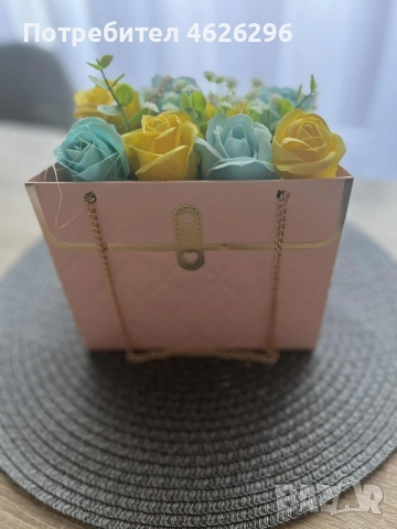 Букет от сапунени рози, снимка 2 - Изкуствени цветя - 52148207