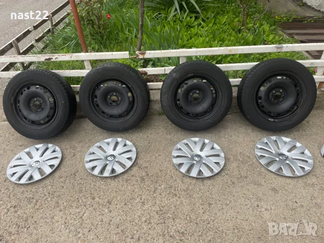 4бр.Джанти 15-ки с Гуми 185/65/15 5Х100 всесезонни Фолксваген , снимка 2 - Гуми и джанти - 49896779