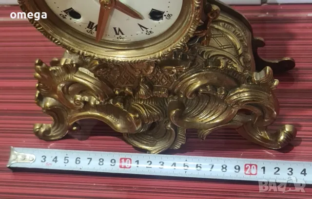 Италиански Бронзов Каминен Часовник Lancini , снимка 12 - Антикварни и старинни предмети - 50195336