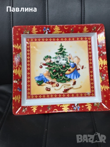 Красив порцеланов поднос на марката Villeroy & Boch, снимка 3 - Аксесоари за кухня - 52041638