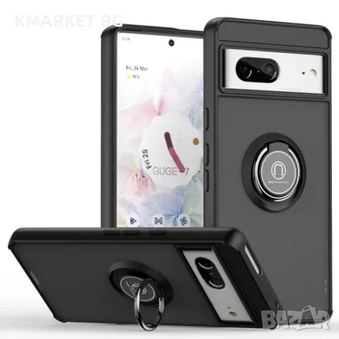 Google Pixel 7 Q Удароустойчив Ring Holder Калъф и Протектор, снимка 7 - Калъфи, кейсове - 49136666