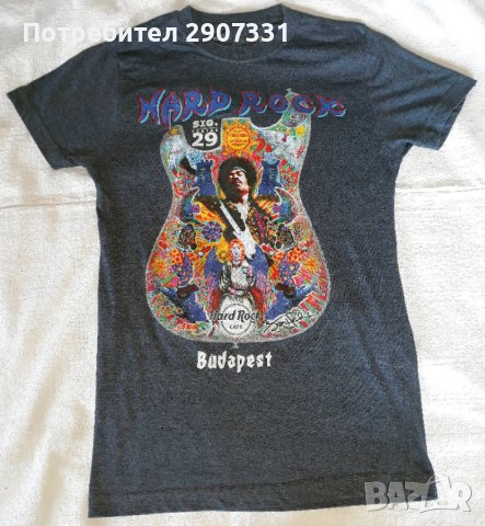 Тениска групи Jimi Hendrix. Hard Rock Cafe Budapest, снимка 1 - Тениски - 42600317