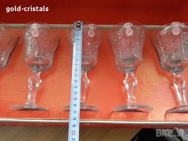 Кристални чаши , снимка 5 - Антикварни и старинни предмети - 34486808