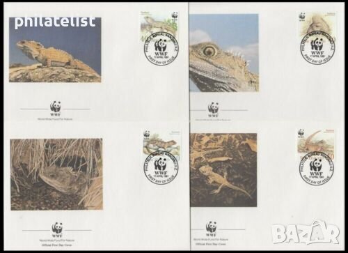 Нова Зеландия 1991 - 4 броя FDC Комплектна серия - WWF, снимка 1 - Филателия - 38630640