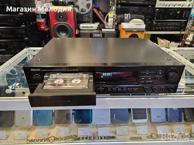 Рядък модел касетен дек DENON DRS-640 В отлично техническо и визуално състояние.