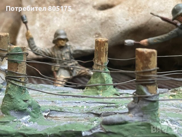 Диорама.Стари фигурки войници от 30-те год на миналия век.Elastolin Lineol, снимка 3 - Колекции - 41564473