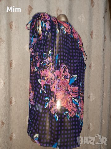 46 Дамски прозрачна блуза/ парео / на цветя , снимка 2 - Туники - 41409625