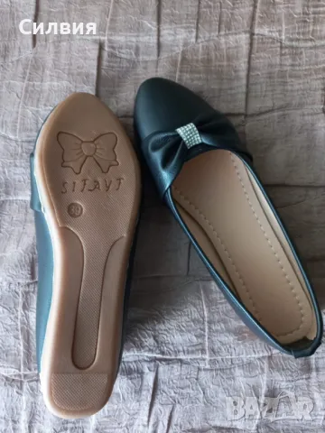 Нови дамски ежедневни обувки черни, 39 номер, изкуствена кожа, снимка 4 - Дамски ежедневни обувки - 50336240