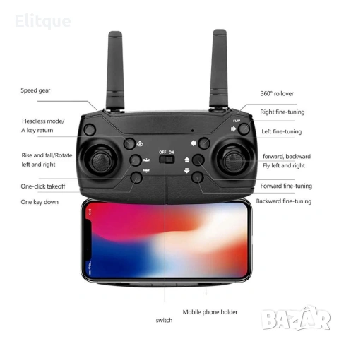 Сгъваем дрон с 4К Dual Cameras, снимка 2 - Дронове и аксесоари - 53102554