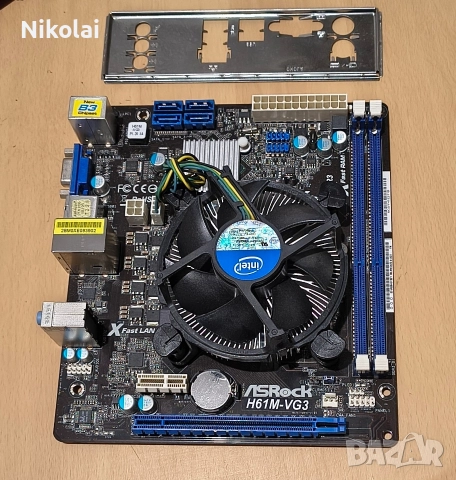 Дънна платка ASRock H61M-VG3, socket 1155