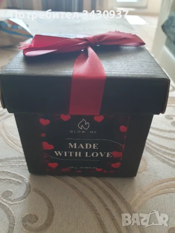 Ароматна свещ с послание уникално за любим мъж, снимка 3 - Други - 50595350