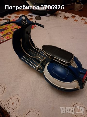 Метален макет на ретро мотоциклет, снимка 3 - Колекции - 41831183