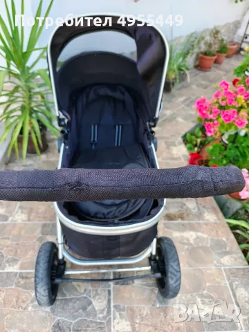  i-Safe System Black Trio Travel System 3-в-1 – комбинирана бебешка количка с кош/седалка, кошче за , снимка 4 - Детски колички - 56194526