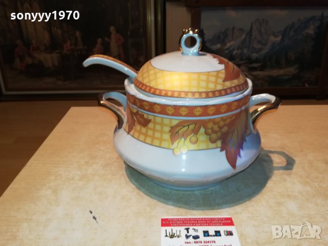 немски порцеланов супник и черпак 1509211126, снимка 5 - Антикварни и старинни предмети - 34139423