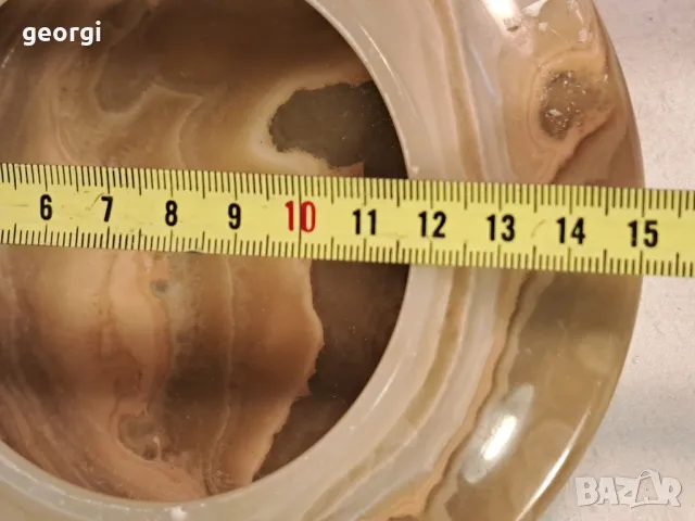 каменна бонбониера бижутерка от оникс  19/4, снимка 6 - Колиета, медальони, синджири - 49167735