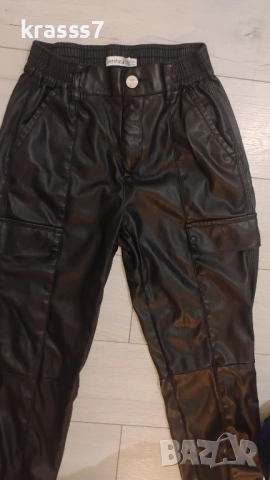 Bershka кожен панталон 