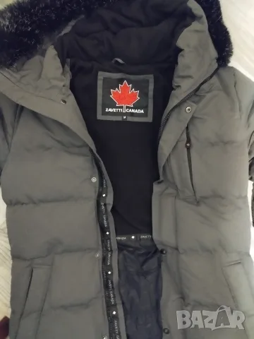 Мъжко зимно яке/парка Zavetti Canada – размер M (Тъмносиво), снимка 5 - Якета - 56145322