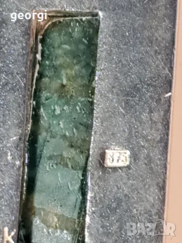 сребърни обеци с амазонит, снимка 9 - Обеци - 49545528