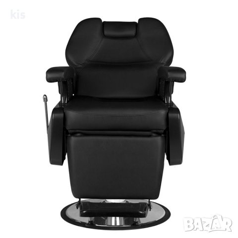 Бръснарски стол Hair System New York в черен цвят, снимка 2 - Бръснарски столове - 42112244