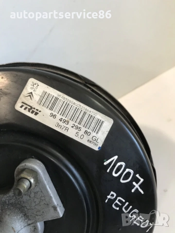 Серво спирачки с главен спирачен цилиндър за Peugeot 1007 1.6 (2005-2010) 9649329580, снимка 3 - Части - 53534467