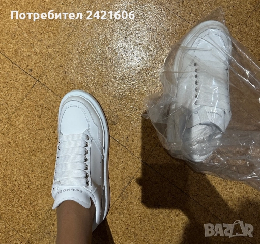 25см! 38 номер Alexander Mqueen Larry сникърси с кутия сертификати!