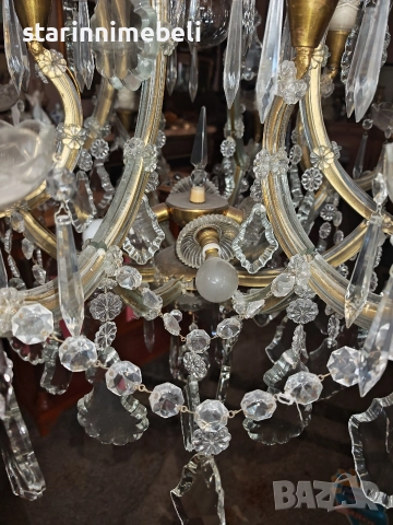 Внушителен полилей Мурано кристал, снимка 3 - Полилеи - 52646242