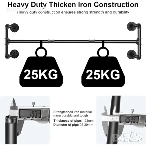 ПРОМОЦИЯ Стенна релса за окачване UNHO ZJJ324-G1, снимка 8 - Закачалки - 49086029