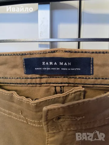 Мъжки бежов панталон Zara, снимка 2 - Панталони - 55770028