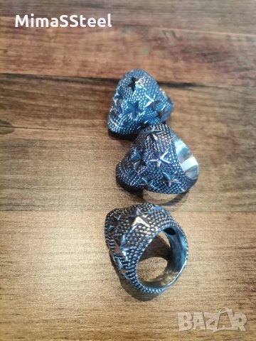 Мъжки стоманен пръстен Philipp Plein, снимка 8 - Пръстени - 35944851