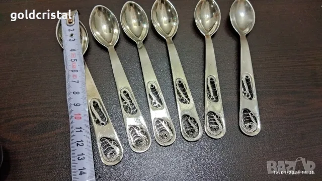 стари руски лъжички филигран , снимка 2 - Антикварни и старинни предмети - 48734102