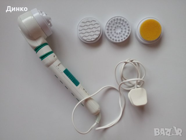 Електрически масажор за лице, тяло и скалп, 3 функции, 4 приставки