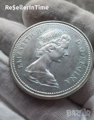 Лот от 5 сребърни монети Canada dollar: 1972,1973, 1982, 1985, 1990, снимка 4 - Нумизматика и бонистика - 48067168