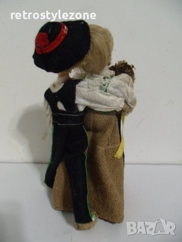 № 6833 стара кукла   - височина 19 см   - синтетика , текстил , снимка 4 - Други ценни предмети - 39759446
