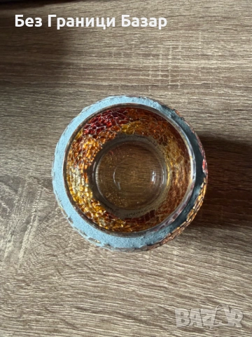 Нов свещник Мозайка стъклен държач за свещ, интериорна декорация дом стая, снимка 2 - Други - 53733678