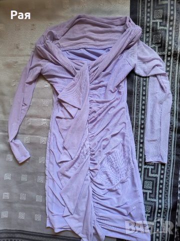 Дамска рокля в бледо лилаво, снимка 2 - Рокли - 50664696