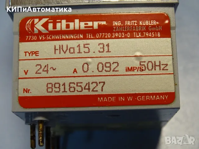 електромеханичен брояч на време Kubler HVa 15.31 electromechanical time couter, снимка 3 - Резервни части за машини - 48546123
